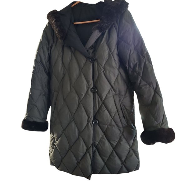 1 Madison Jackets & Blazers - 1 Madison Luxe Outerwear Quilted Puffer Parka Size S